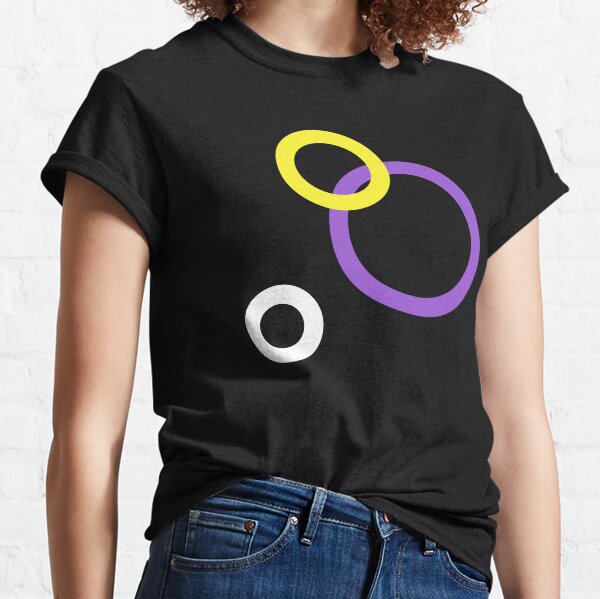 Item preview, Stealth Nonbinary Pride Art Circles Print designed and sold by Rain Gardens.
