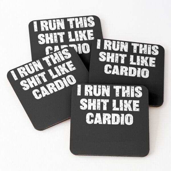 Item preview, I run this shit like cardio - Distressed workout designed and sold by RoguePixel.