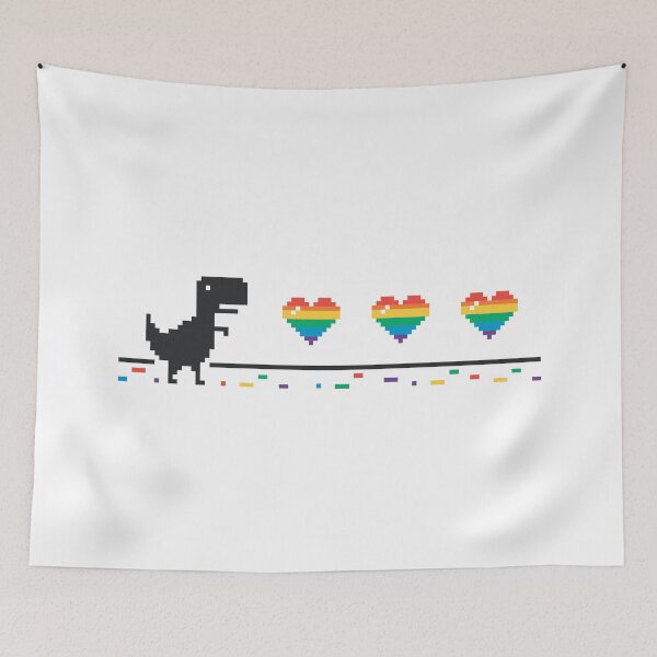Item preview, NON CONECTION TIME DINOSAUR LGBTIQ 8BIT designed and sold by revolutionlove.