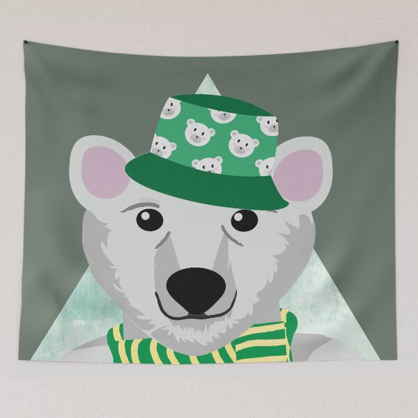 Item preview, Cute polar bear green designed and sold by myseptember18th.
