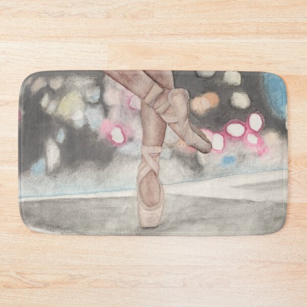 Item preview, Ballet Shoe on City Street with City Lights (white background) designed and sold by ElijartJane.