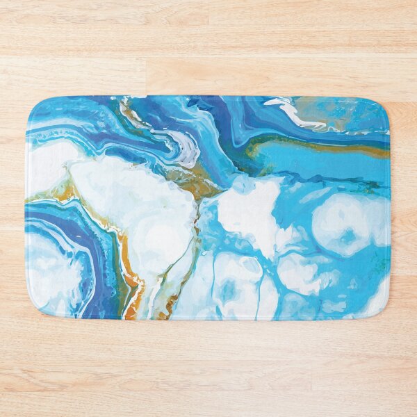 Item preview, Marble Swirls of Light Blue, Yellow and White Abstract Pattern designed and sold by Alicia Chee.