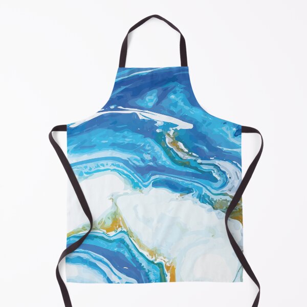 Item preview, Marble Swirls of Light Blue, Yellow and White Abstract Pattern designed and sold by Alicia Chee.