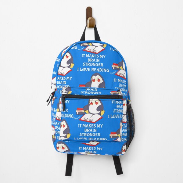 Item preview, I Love Reading because It Makes my Brain Stronger - Penguin designed and sold by ShallyLoves.
