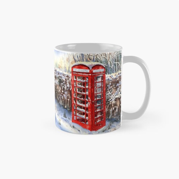 Item preview, Red telephone box in the snow designed and sold by Kathryn Green.