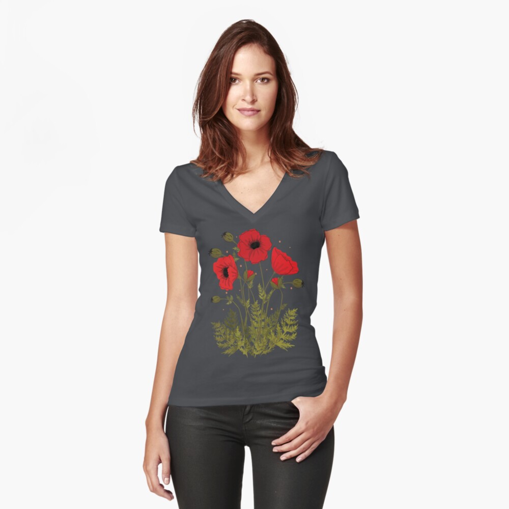 Item preview, Fitted V-Neck T-Shirt designed and sold by Lizbizart.