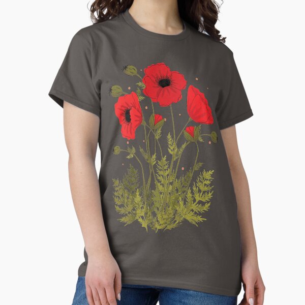 Aperçu de l'œuvre Art vectoriel coquelicots rouges créée et vendue par Lizbizart.