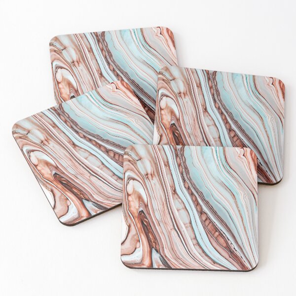 Item preview, Marble Swirls of Brown, Blue and White Abstract Pattern designed and sold by Alicia Chee.