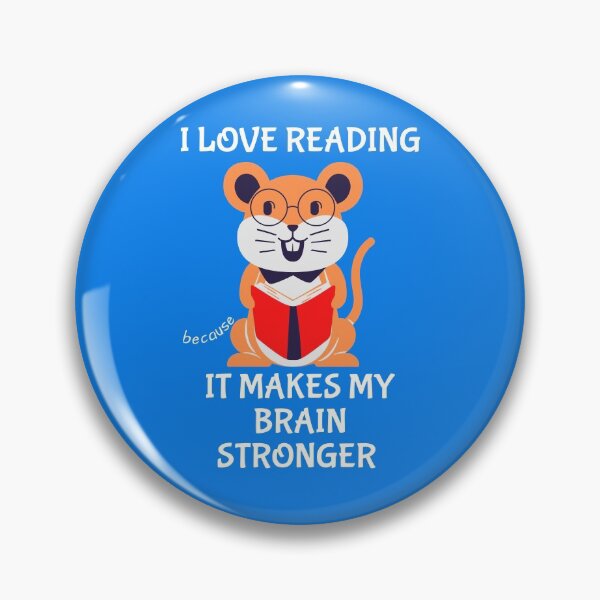 Item preview, I Love Reading because It Makes my Brain Stronger - Mouse designed and sold by ShallyLoves.