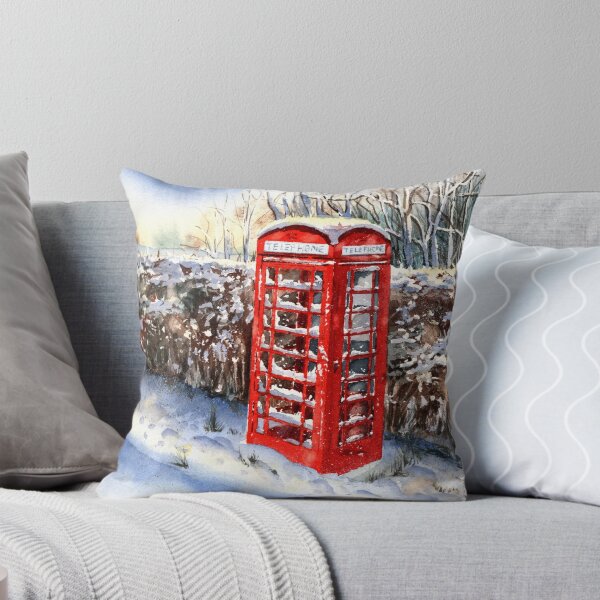 Item preview, Red telephone box in the snow designed and sold by Kathryn Green.