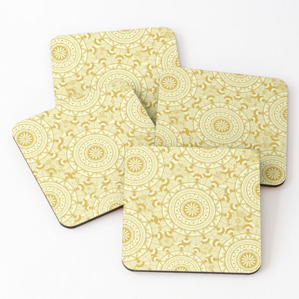 Item preview, Cream and Gold Geometric Mandala pattern designed and sold by Shir-designs.