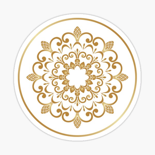 Item preview, Best seller Gold floral , Ornament , Brown pattern circle designed and sold by AhmedXhah.