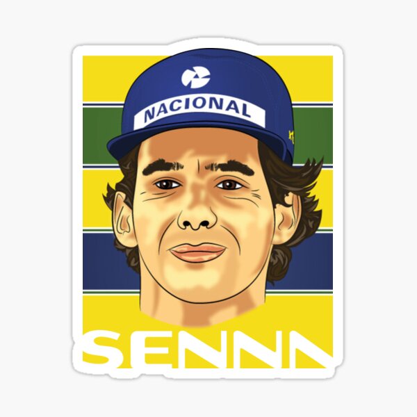 Senna en dibujos animados Pegatina