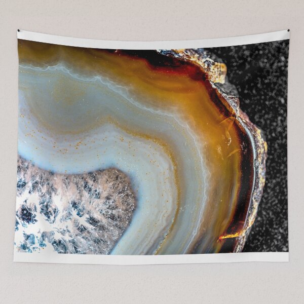 Item preview, Natural colored caramel agate slice designed and sold by Roger Porter Photography.