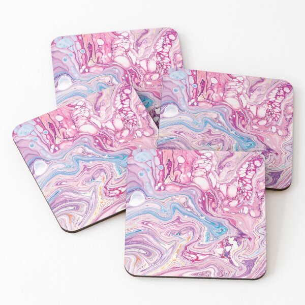 Item preview, Marble Swirls of Pink, Blue and Purple Abstract Pattern designed and sold by Alicia Chee.