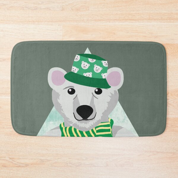 Item preview, Cute polar bear green pattern designed and sold by myseptember18th.