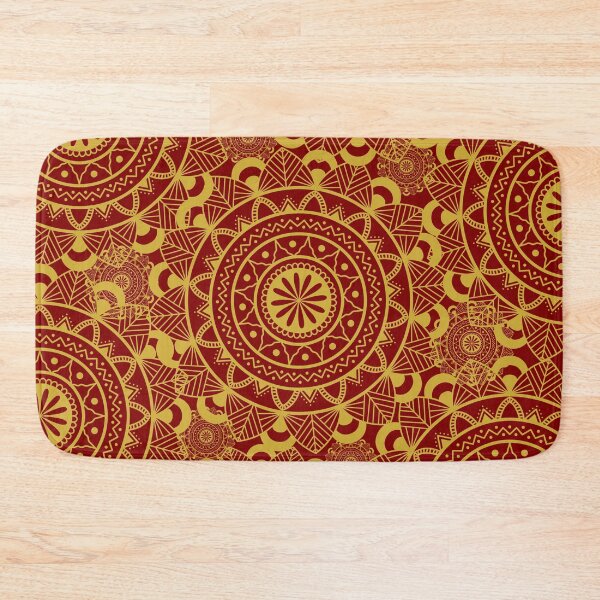 Item preview, Maroon and Gold Geometric Mandala Design designed and sold by Shir-designs.