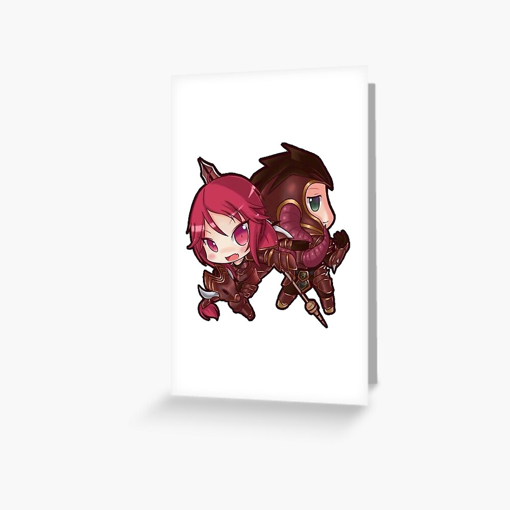 Shyvana And Jarvan Chibi Lol Art Print By Mynameslewii Redbubble