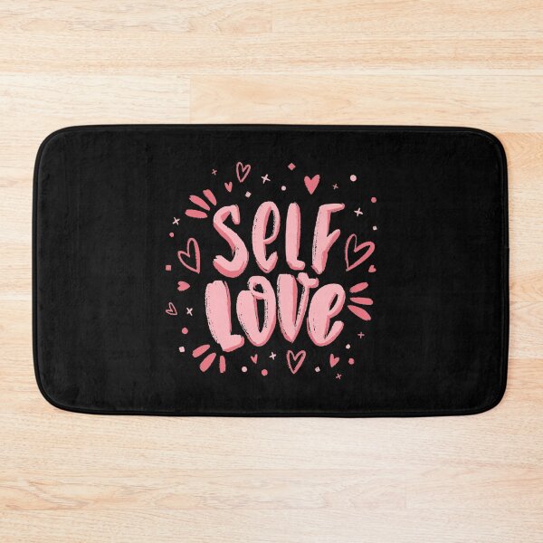 Item preview, Self Love with Hearts on Black designed and sold by ReesDesigns.