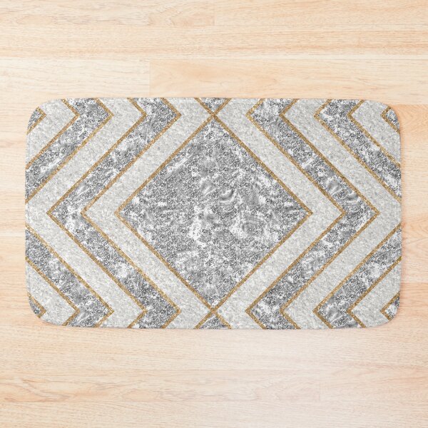 Item preview, Art Deco Pattern With Crushed Glass, Glittery Silver Foil and Gold designed and sold by Octavia Soldani.