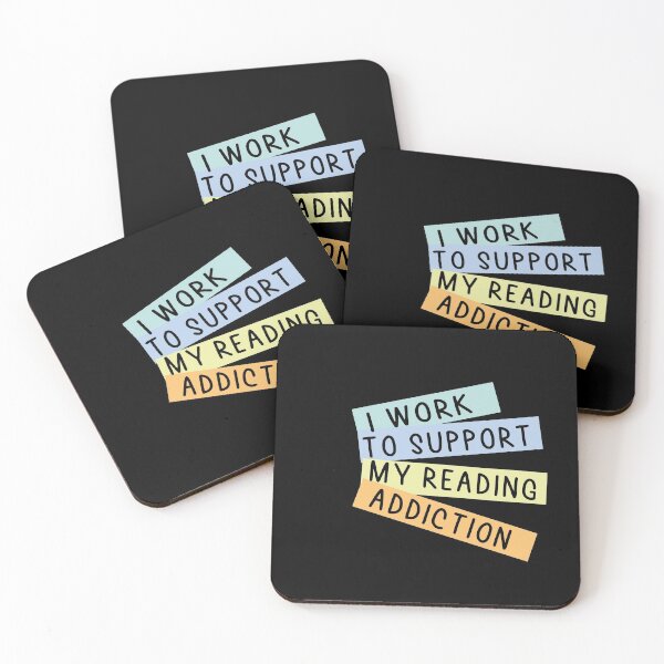 Item preview, I Work To Support My Reading Addiction designed and sold by Heddar Badreddine.