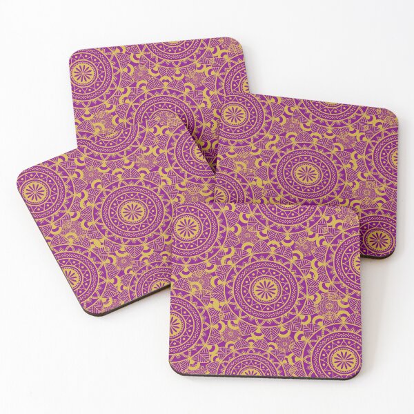 Item preview, Gold and purple mandala geometric design designed and sold by Shir-designs.