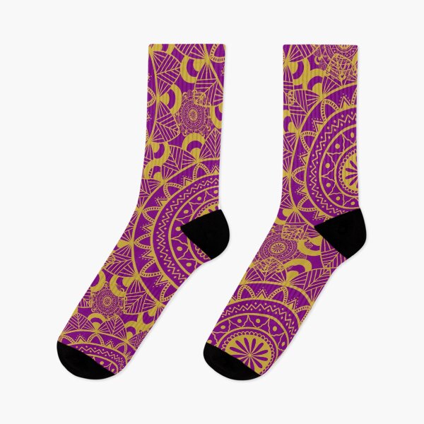 Item preview, Gold and purple mandala geometric design designed and sold by Shir-designs.