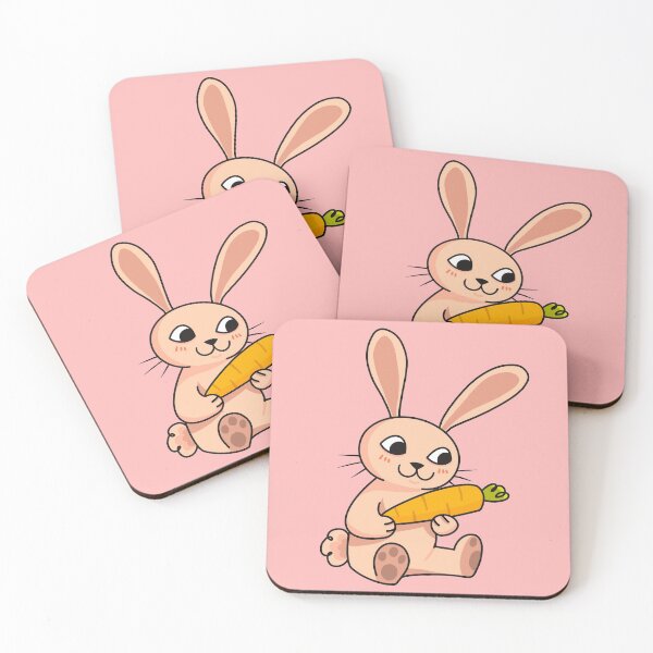 Artikelvorschau, Netter rosa Hase entworfen und verkauft von Kaoryn Chan.