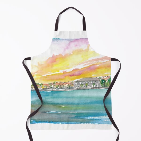 Item preview, Gustavia St Barts Waterfront at Sunset in the Caribbean designed and sold by artshop77.
