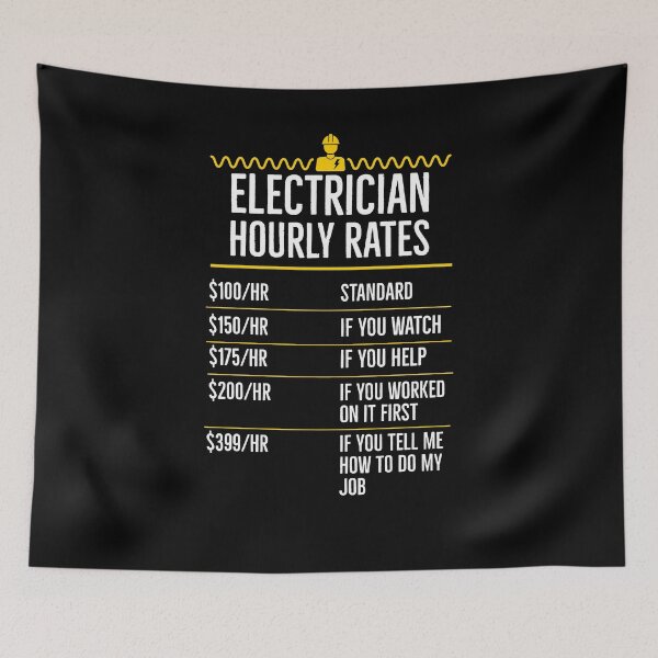 Item preview, Electrician Hourly Rates designed and sold by AwesomeWorld1.
