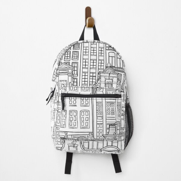 Item preview, Amsterdam houses repeat pattern larger designed and sold by Quick Brown Fox Canada.