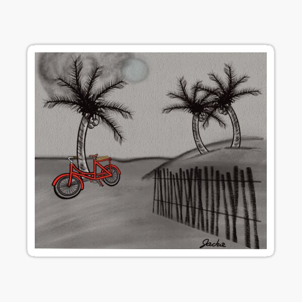 Quiet Morning at the Beach Sticker