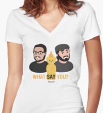 WSY: Q, Sal and Nugget Women's Fitted V-Neck T-Shirt