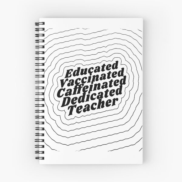 Item preview, Educated Vaccinated Caffeinated Dedicated Teacher designed and sold by RedQuality.