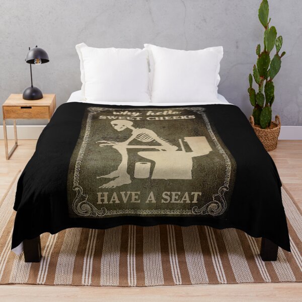 Item preview, Why Hello Sweet Cheeks Have A Seat - Skeleton With Toilet Paper designed and sold by OwensdesignArt.