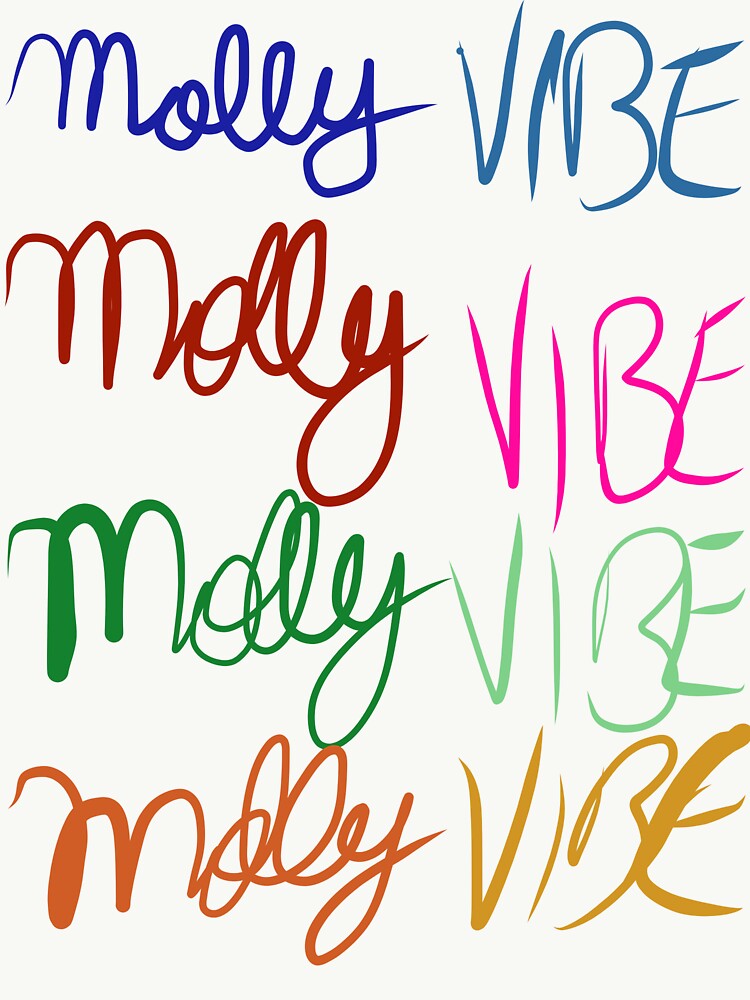 "Molly Vibe (multi colour)" Sticker for Sale by mollyvibe Redbubble