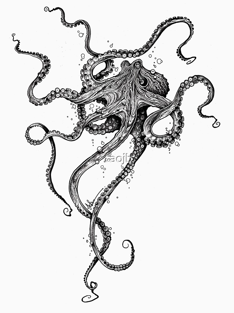Thumbnail 7 of 7, Classic T-Shirt, Octopus designed and sold by taojb.