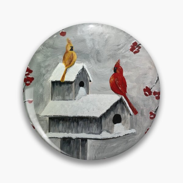 Item preview, Cardinals on bird house, Winter Birds designed and sold by Artbydos.