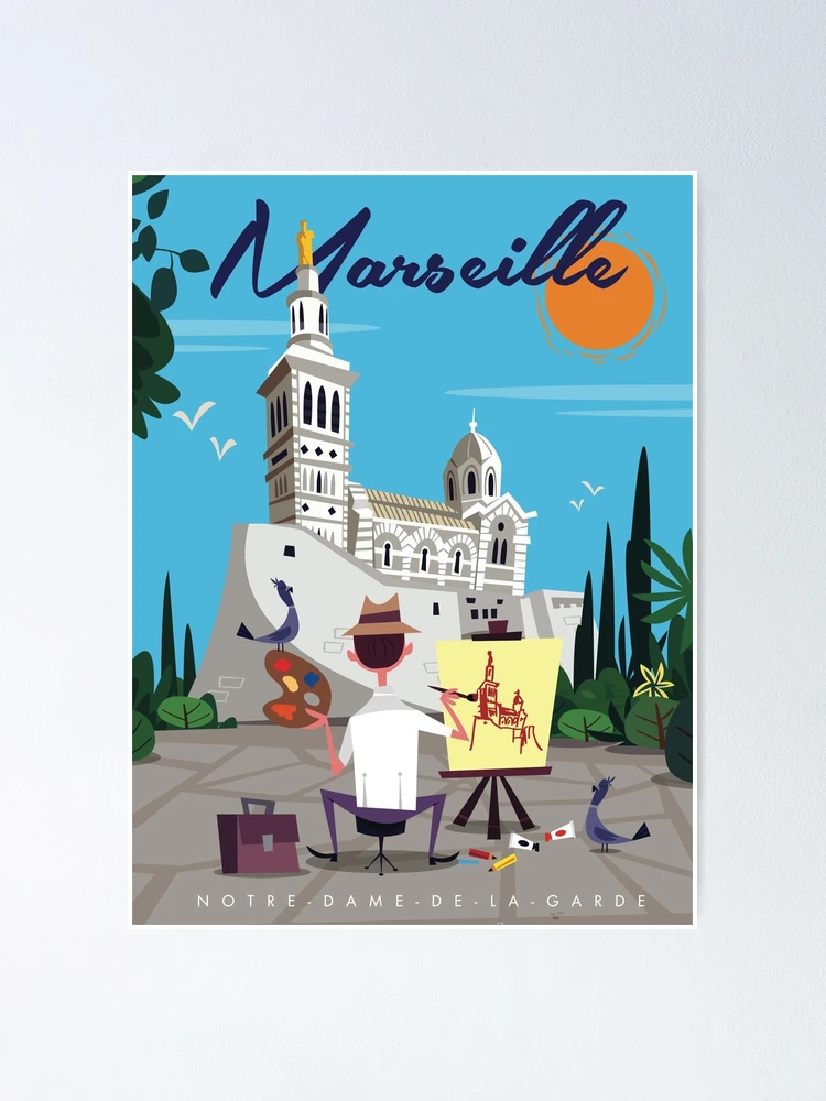 Affiche de Marseille - Poster déco personnalisé - Affichéo