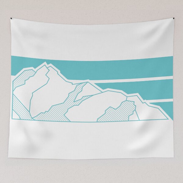 Item preview, simple mountain line-art for adventure lovers climbing fans designed and sold by Half Mess.
