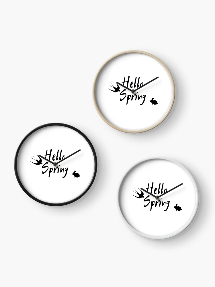 Thumbnail 3 of 4, Clock, Hello Spring designed and sold by Sharitka.