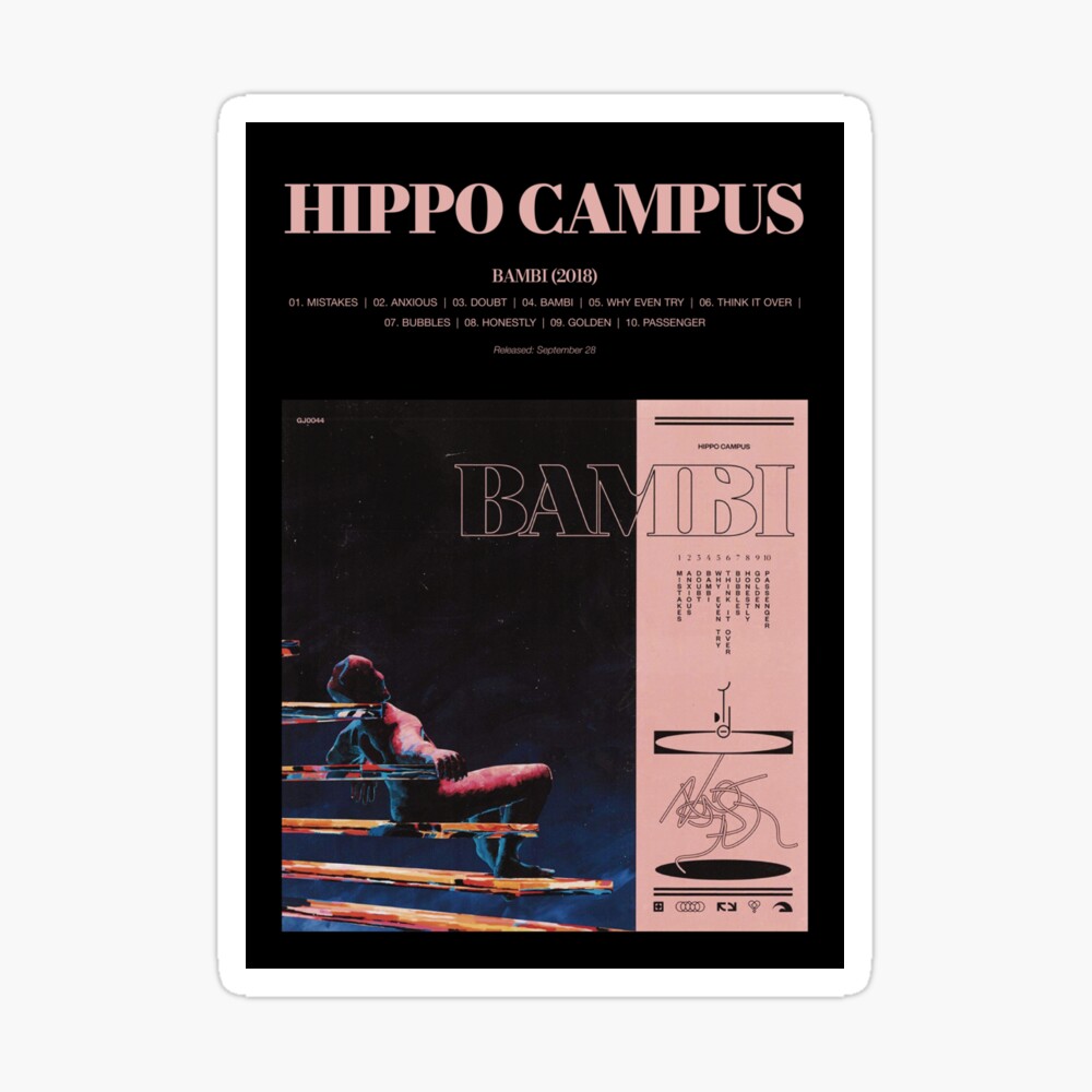 Hippo Campus Bambi Album Cover Poster Hippo Campus poster merch album ...