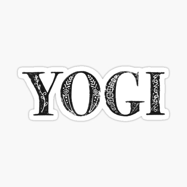 Serif Stamp Type - Yogi Sticker
