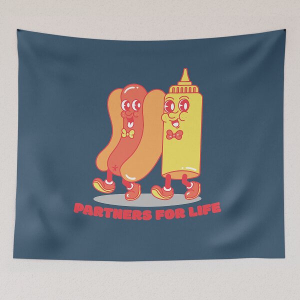 Item preview, HOTDOG AND MUSTARD BEST PAERTNERS CLASIC T-SHIRT designed and sold by Seimbangseirama.
