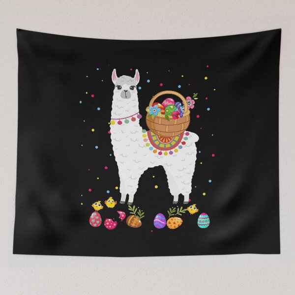 Item preview, Happy Easter Bunny Llama Bringing Easter Egg Basket Gifts designed and sold by wernericrj97.
