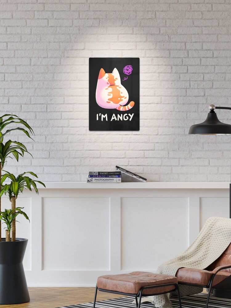 No Talk Me Im Angy // Angry Kitty Meme, Fluffy, Kawaii Art Print