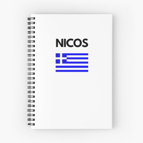 Item preview, Nicos Greek Name with Greek Flag Design designed and sold by TheGreekGuy.