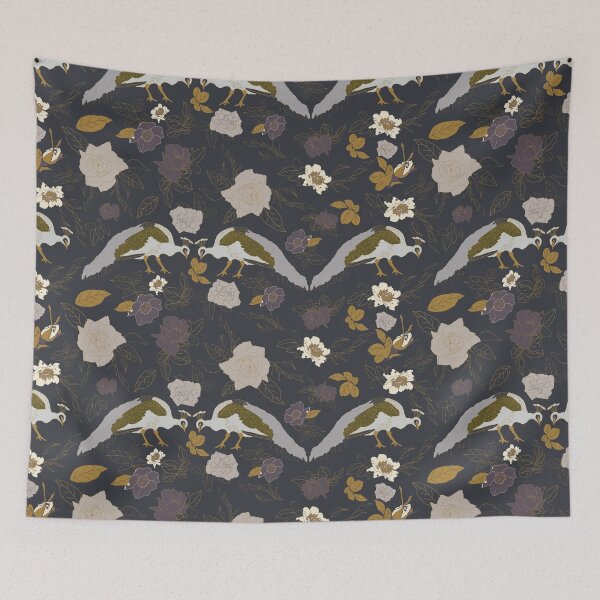 Item preview, Peacocks-Dark Blue designed and sold by Verity Elise Design.