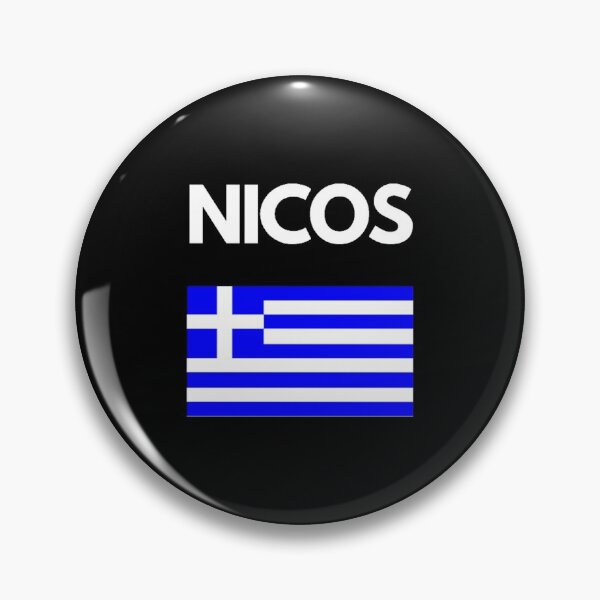 Item preview, Nicos Greek Name with Greek Flag Design designed and sold by TheGreekGuy.
