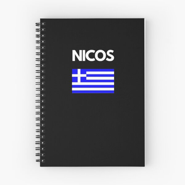 Item preview, Nicos Greek Name with Greek Flag Design designed and sold by TheGreekGuy.
